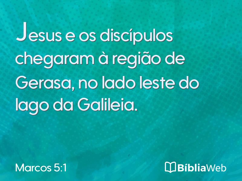Marcos 5:1 em imagem para compartilhar