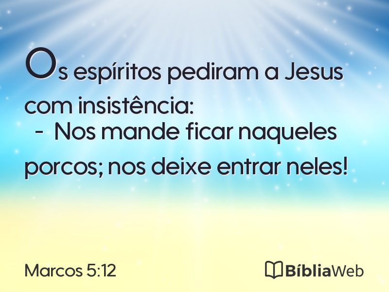Marcos 5:12 em imagem para compartilhar