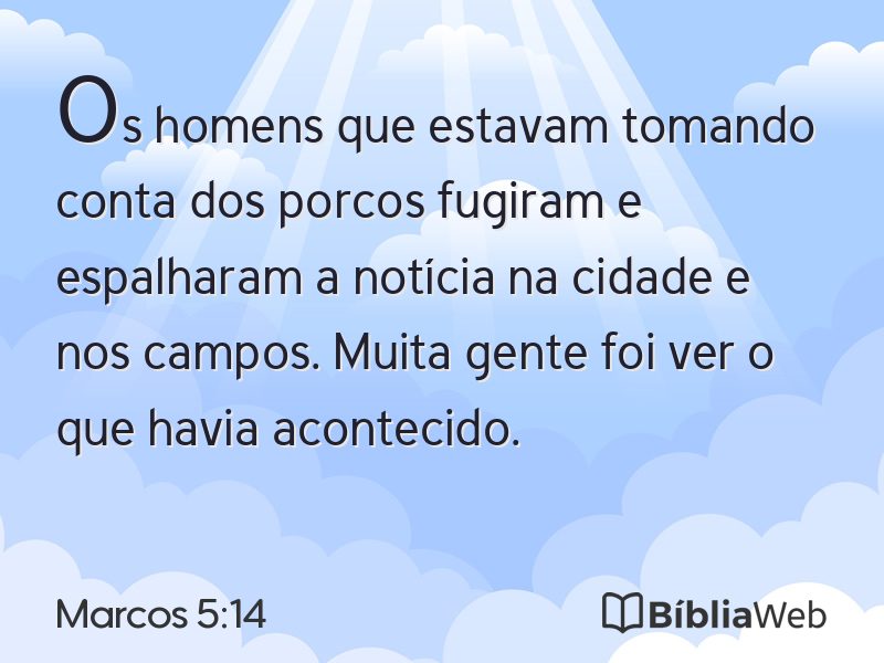 Marcos 5:14 em imagem para compartilhar