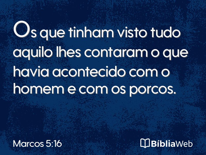 Marcos 5:16 em imagem para compartilhar