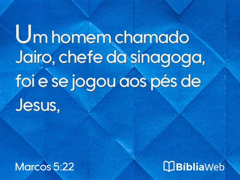 Marcos 5:22 em imagem para compartilhar