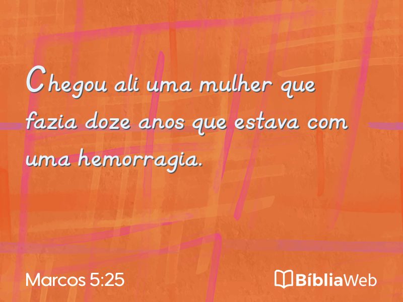 Marcos 5:25 em imagem para compartilhar