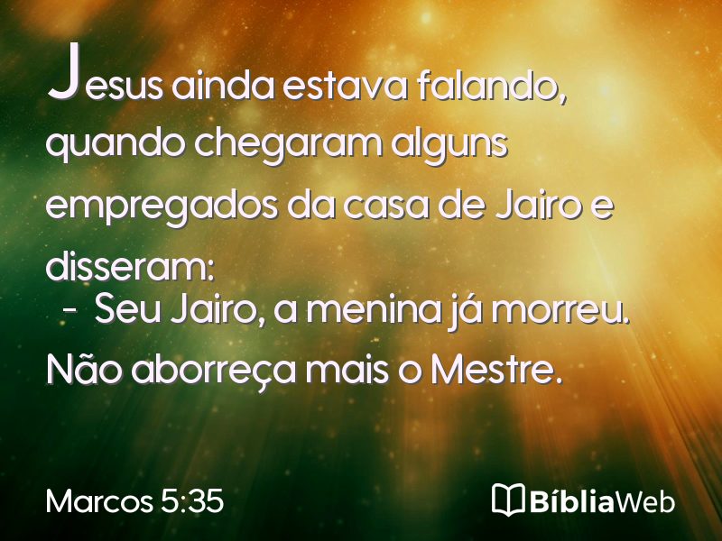 Marcos 5:35 em imagem para compartilhar