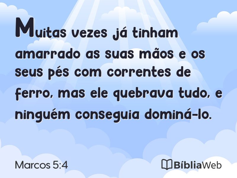Marcos 5:4 em imagem para compartilhar