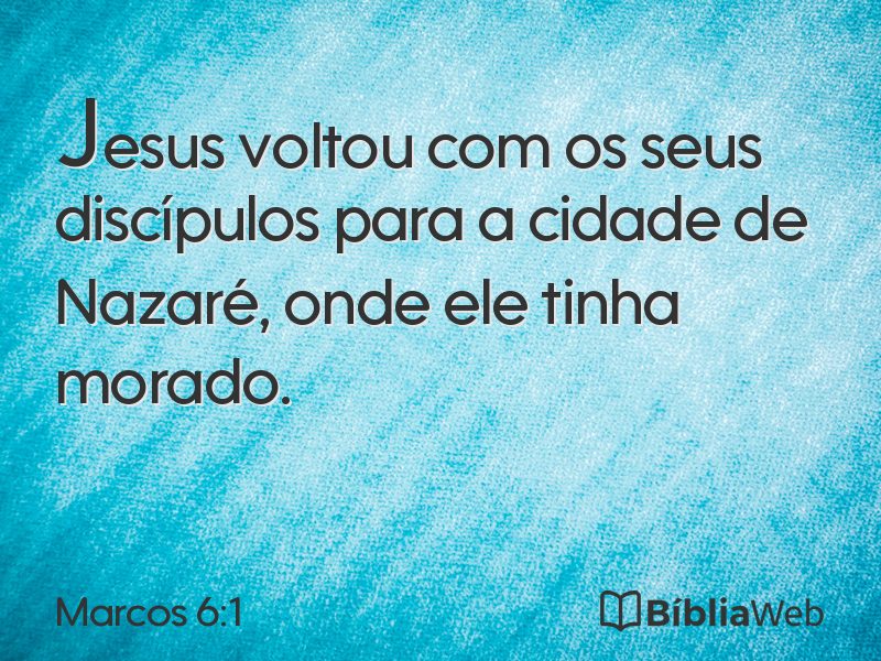 Marcos 6:1 em imagem para compartilhar