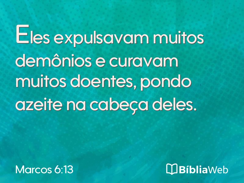 Marcos 6:13 em imagem para compartilhar