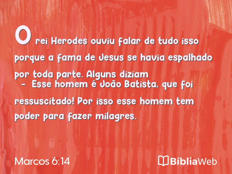 Marcos 6:14 em imagem para compartilhar