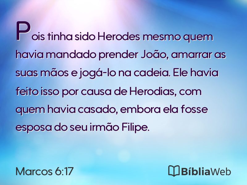 Marcos 6:17 em imagem para compartilhar