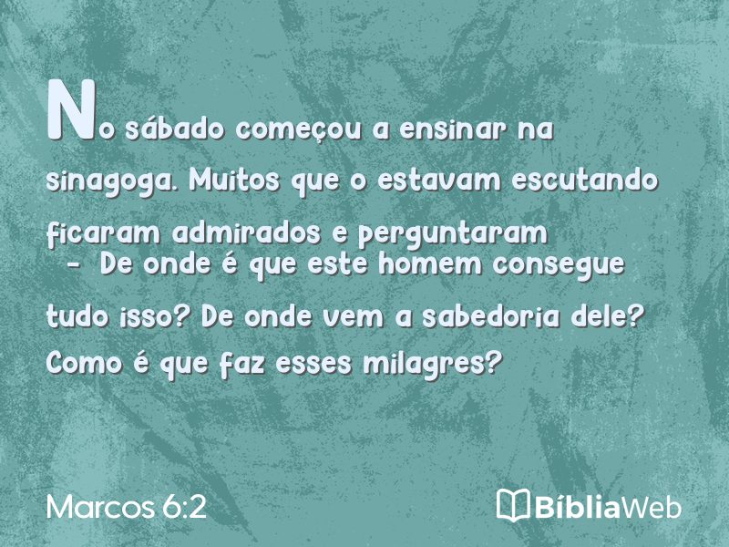 Marcos 6:2 em imagem para compartilhar