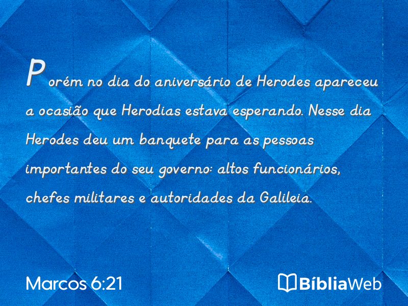Marcos 6:21 em imagem para compartilhar