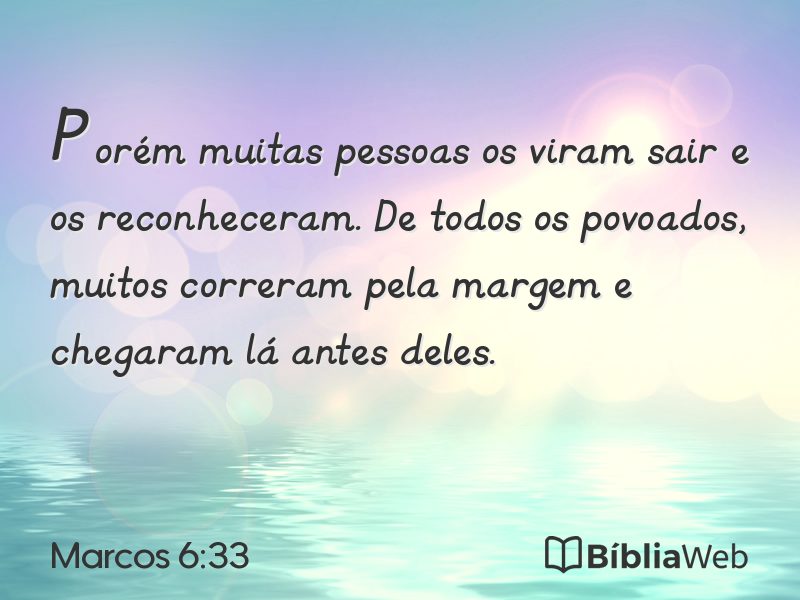Marcos 6:33 em imagem para compartilhar