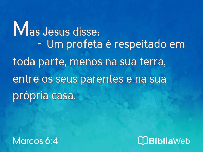 Marcos 6:4 em imagem para compartilhar