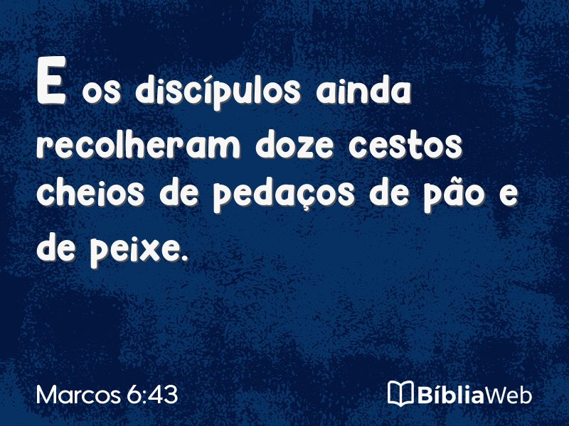 Marcos 6:43 em imagem para compartilhar