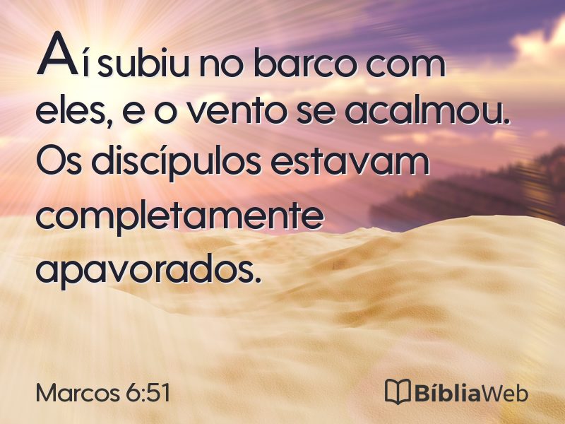 Marcos 6:51 em imagem para compartilhar