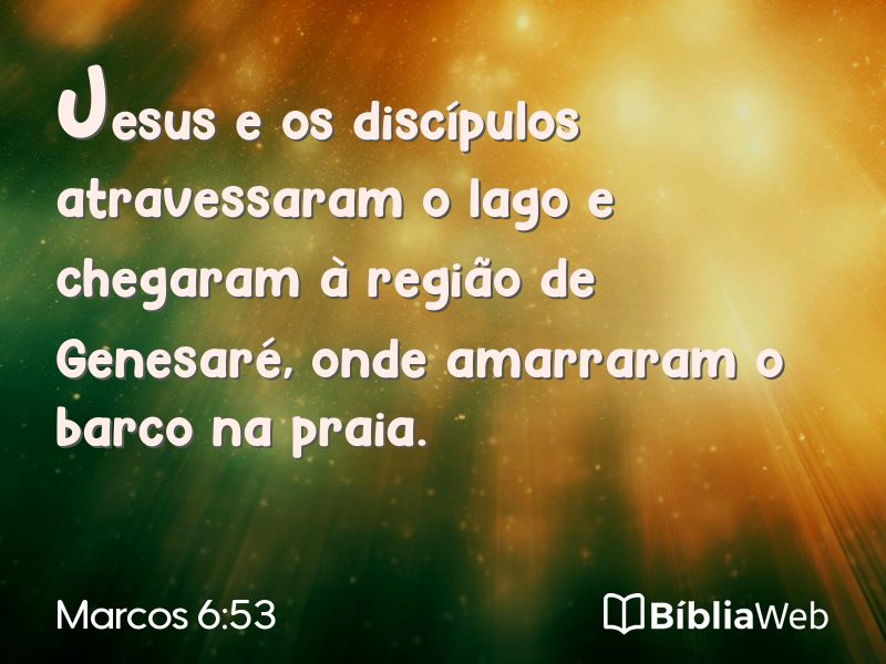 Marcos 6:53 em imagem para compartilhar