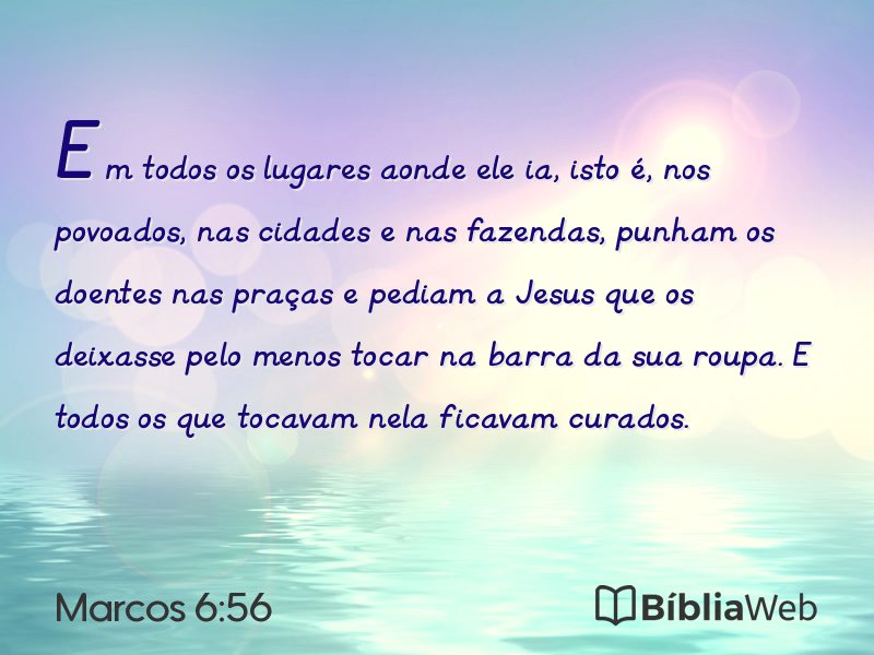 Marcos 6:56 em imagem para compartilhar
