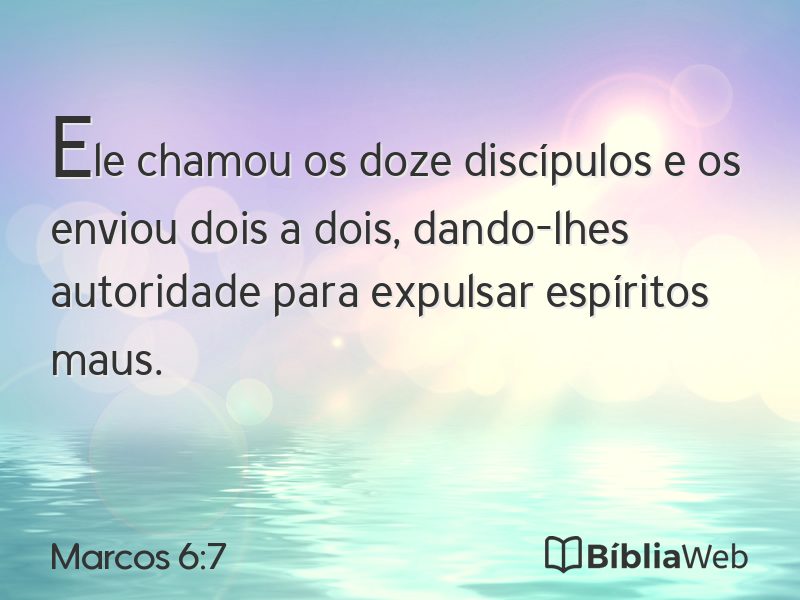 Marcos 6:7 em imagem para compartilhar