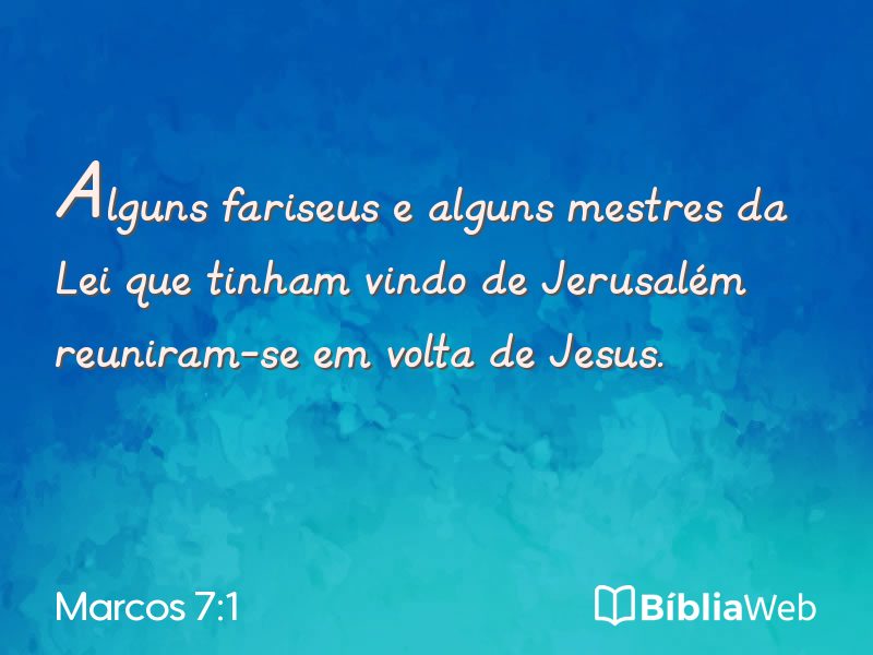 Marcos 7:1 em imagem para compartilhar