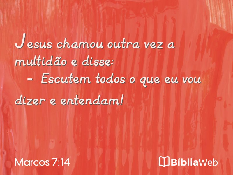 Marcos 7:14 em imagem para compartilhar
