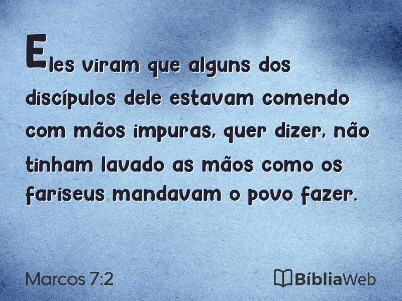 Marcos 7:2 em imagem para compartilhar