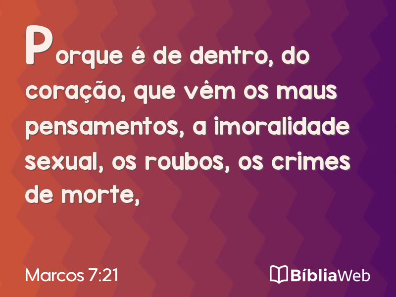 Marcos 7:21 em imagem para compartilhar