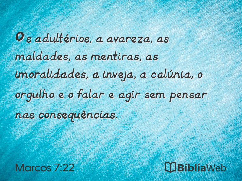 Marcos 7:22 em imagem para compartilhar