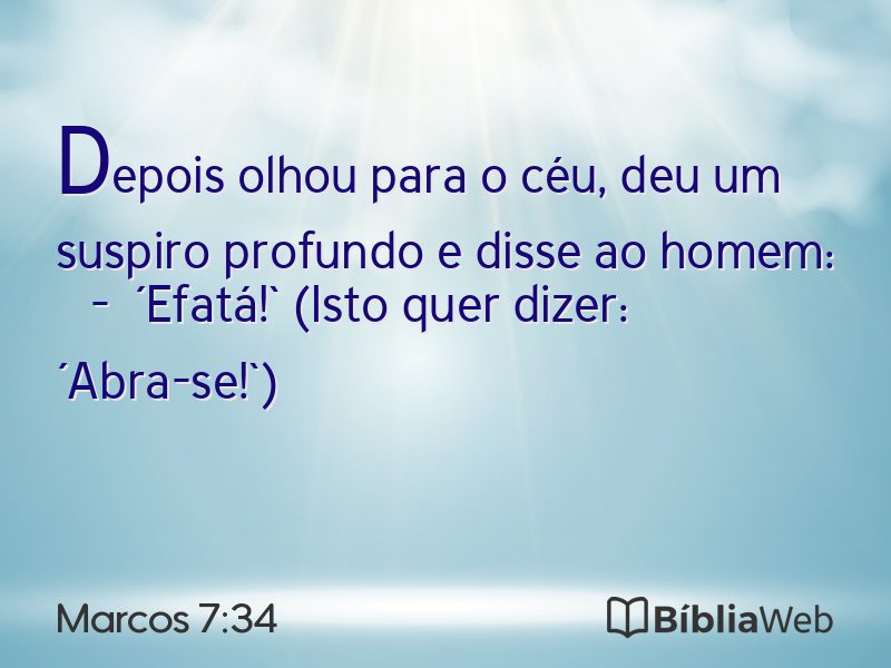 Marcos 7:34 em imagem para compartilhar