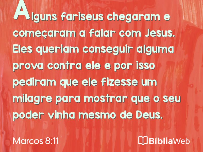 Marcos 8:11 em imagem para compartilhar