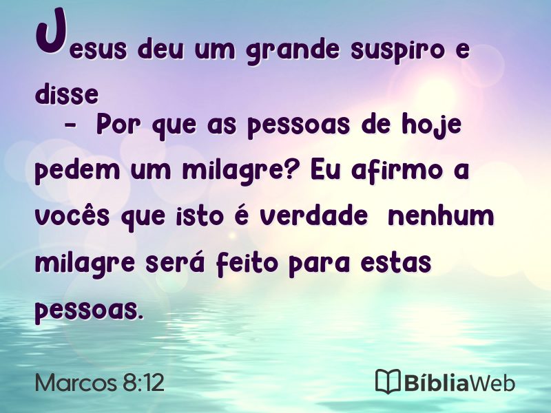 Marcos 8:12 em imagem para compartilhar