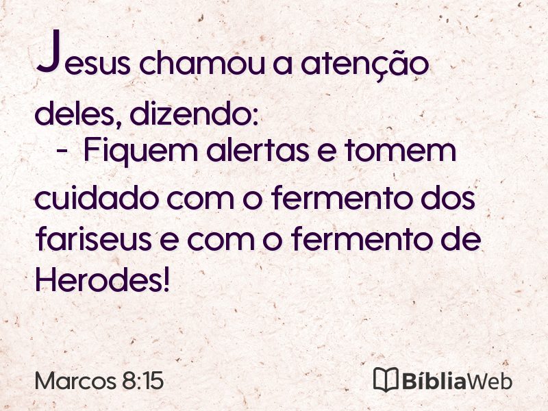 Marcos 8:15 em imagem para compartilhar