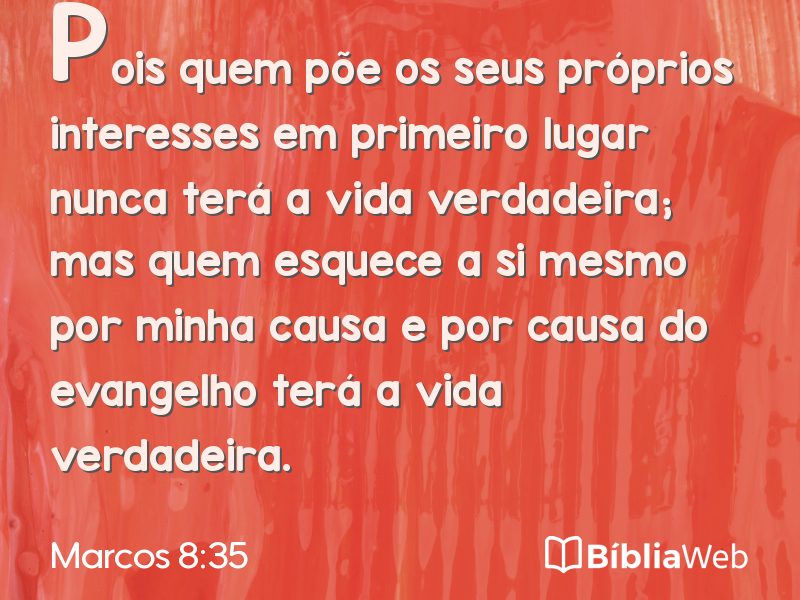 Marcos 8:35 em imagem para compartilhar