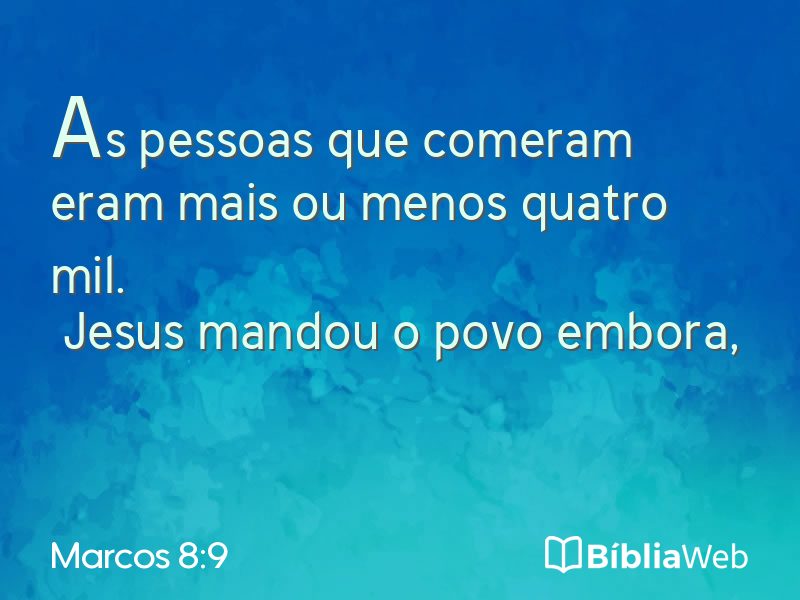 Marcos 8:9 em imagem para compartilhar