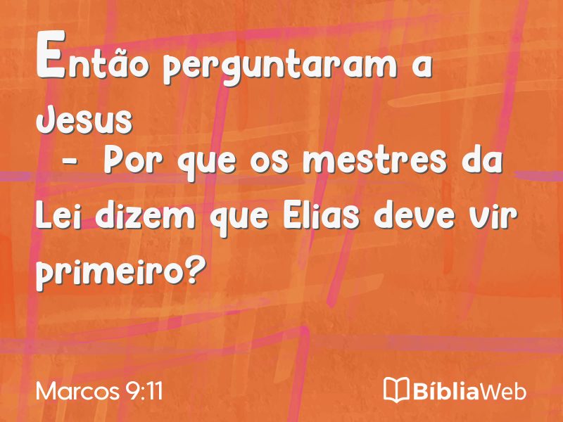 Marcos 9:11 em imagem para compartilhar