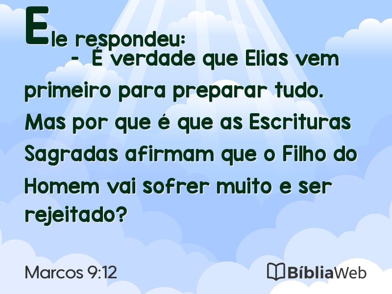 Marcos 9:12 em imagem para compartilhar