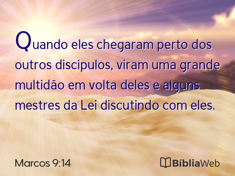 Marcos 9:14 em imagem para compartilhar