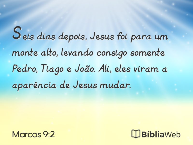 Marcos 9:2 em imagem para compartilhar
