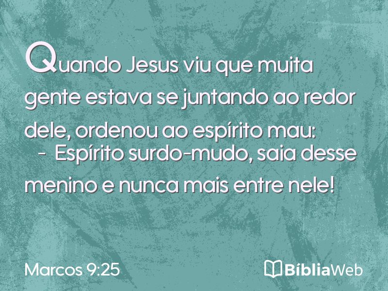 Marcos 9:25 em imagem para compartilhar
