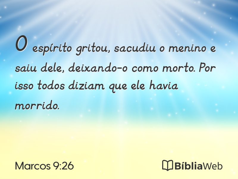 Marcos 9:26 em imagem para compartilhar