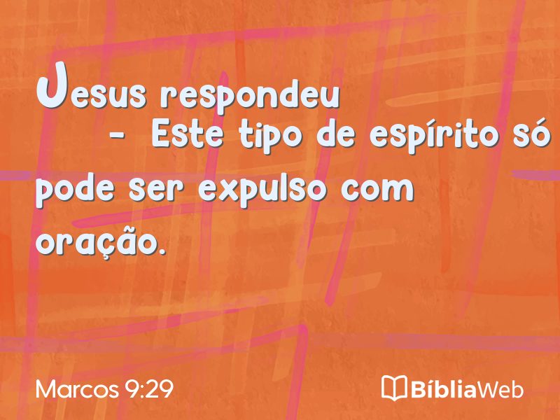 Marcos 9:29 em imagem para compartilhar