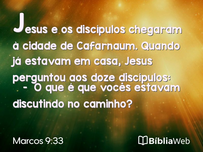 Marcos 9:33 em imagem para compartilhar