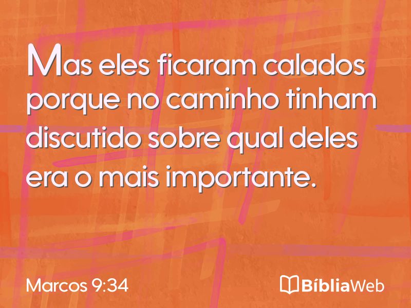 Marcos 9:34 em imagem para compartilhar