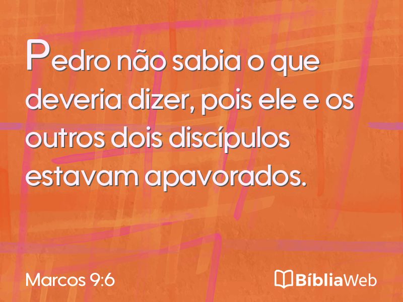 Marcos 9:6 em imagem para compartilhar