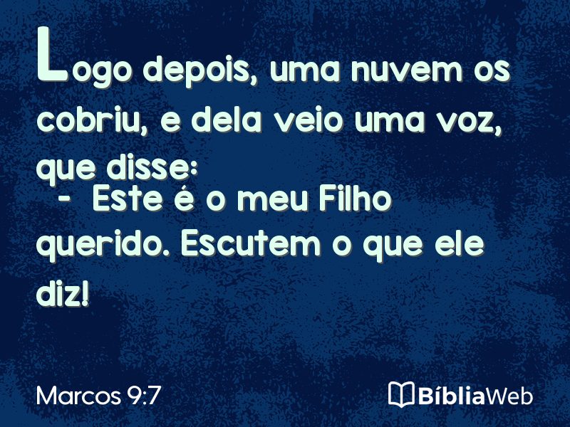 Marcos 9:7 em imagem para compartilhar