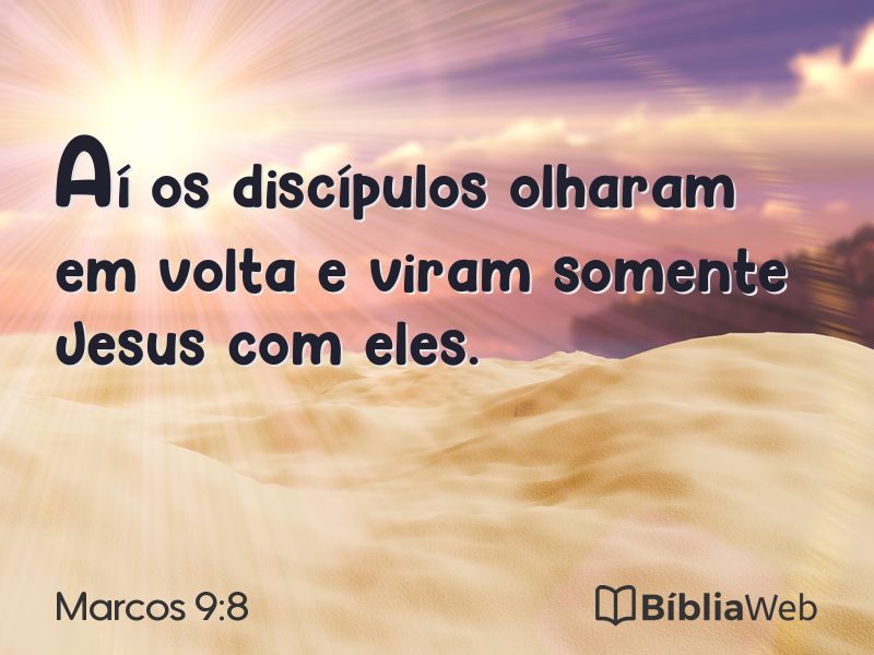 Marcos 9:8 em imagem para compartilhar