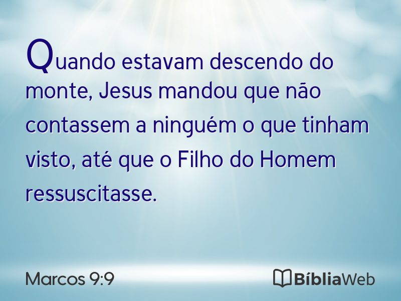 Marcos 9:9 em imagem para compartilhar
