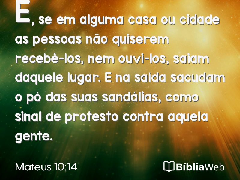 Mateus 10:14 em imagem para compartilhar