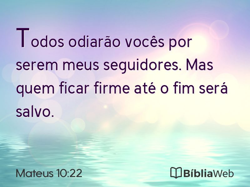 Mateus 10:22 em imagem para compartilhar