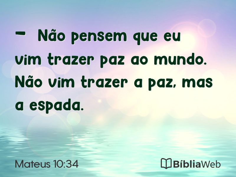 Mateus 10:34 em imagem para compartilhar