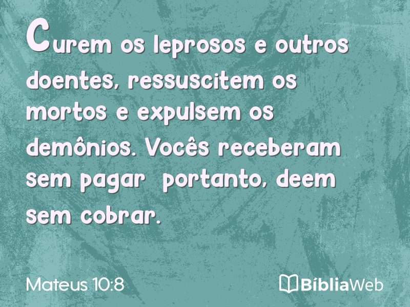 Mateus 10:8 em imagem para compartilhar