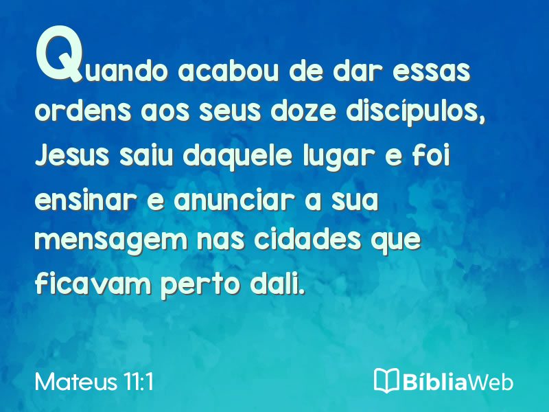 Mateus 11:1 em imagem para compartilhar